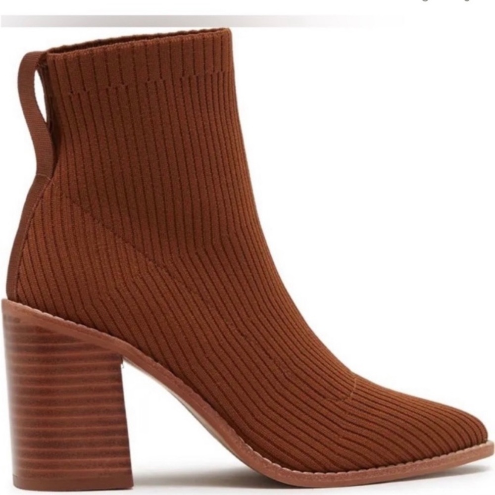 Steven New York Nichol Cognac Sock Bootie New 10